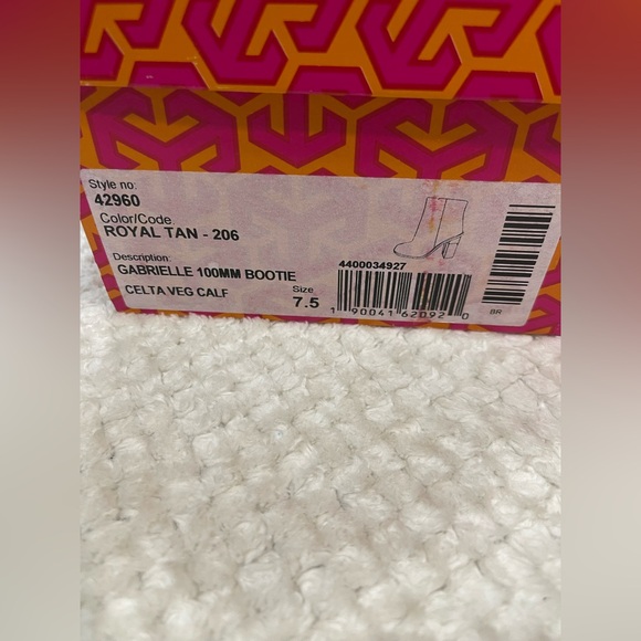 Tory Burch Gabrielle Royal Tan Booties Size 7.5 NIB - Picture 12 of 12